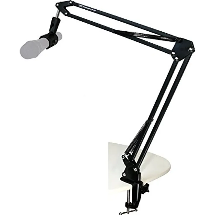 TIE Studio Professioneller Mikrofon Arm Ständer inkl. Halter auf Schreibtisch für Studio-Programm-Aufnahme-Rundfunk-Fernsehsender