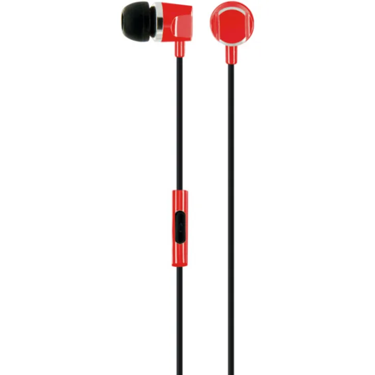 Schwaiger KH410R 531 In-Ear Kopfhörer (Slimkabel, Metallgehäuse) rot