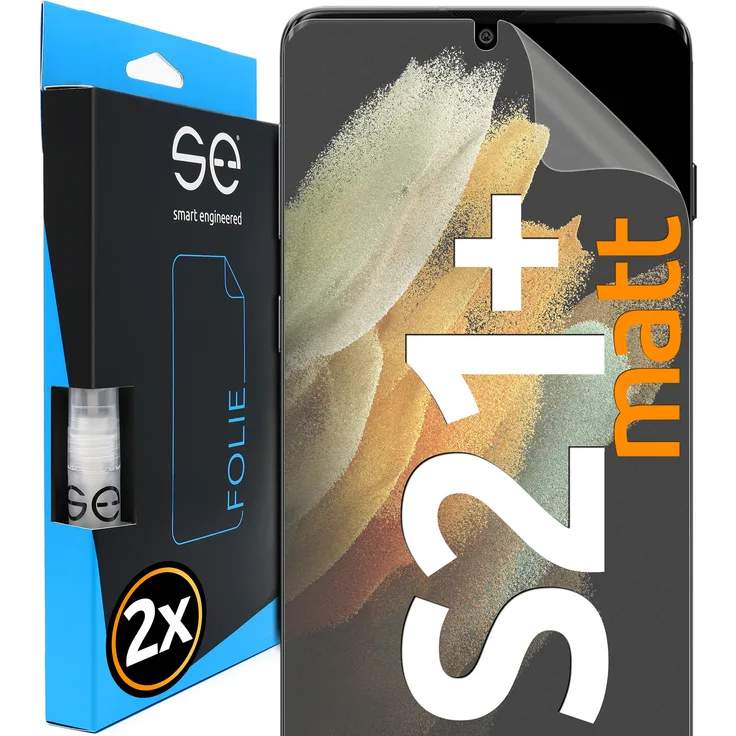 smart engineered Matte Schutzfolie, geeignet für Samsung Galaxy S21+ 5G, Displayschutzfolie, matt