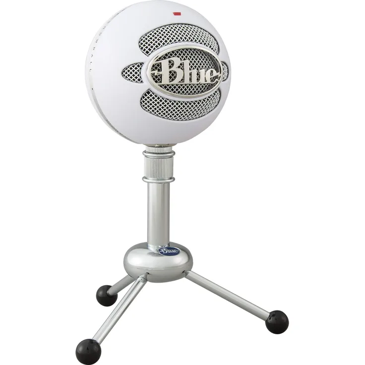 Blue Microphones Snowball Omnidirektionales USB Mikrofon mit zwei vielseitigen Aufnahmemustern und stilvollem Retro-Design für Aufnahme, Streaming und Podcasting auf PC und Mac, weiß