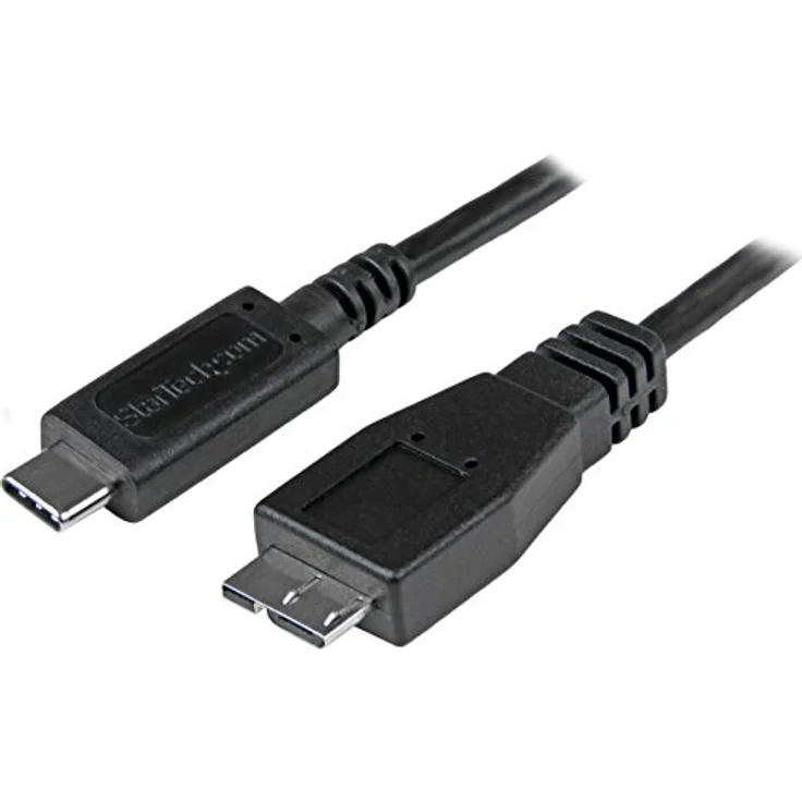 StarTech.com USB-C auf Micro B Kabel - 0,5m - USB 3,1 (10 Gbit/s) - USB 3,1 Typ C zu Micro USB Typ B Kabel - Thunderbolt 3 kompatibel - USB-Kabel - USB-C (M) bis Micro-USB Type B (M) - USB 3,1 Gen 2 - 50cm - Schwarz (USB31CUB50CM) – Bild 1