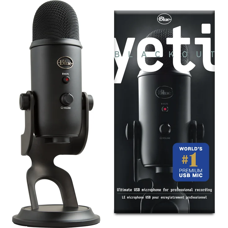 Blue Microphones Yeti USB-Mikrofon (für Aufnahme und Streaming auf PC und Mac, Drei Kondensatorkapseln, Vier Richtcharakteristiken, Kopfhörer-Ausgangs- und Lautstärkesteuerung,Plug und Play) blackout – Bild 7