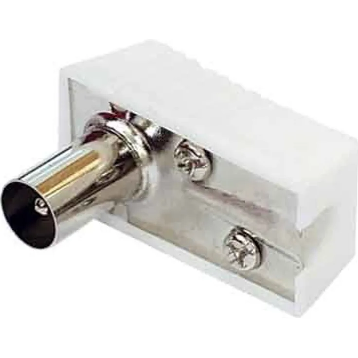 E+P Koaxial-Winkelstecker (schraubbar) weiß