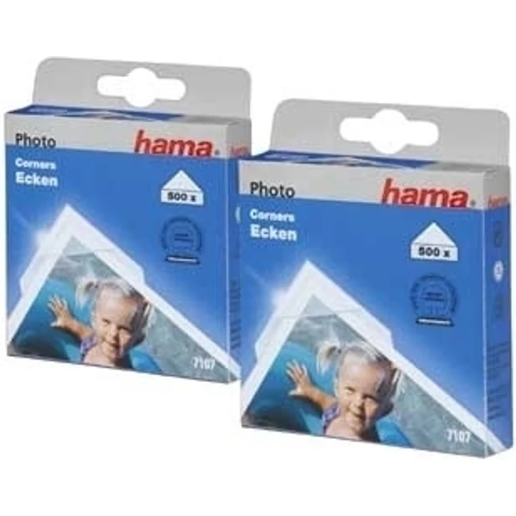 Hama Fotoecken (1000 Stück, selbstklebend, geeignet für Alben), transparent - Preisvergleich – Bild 1