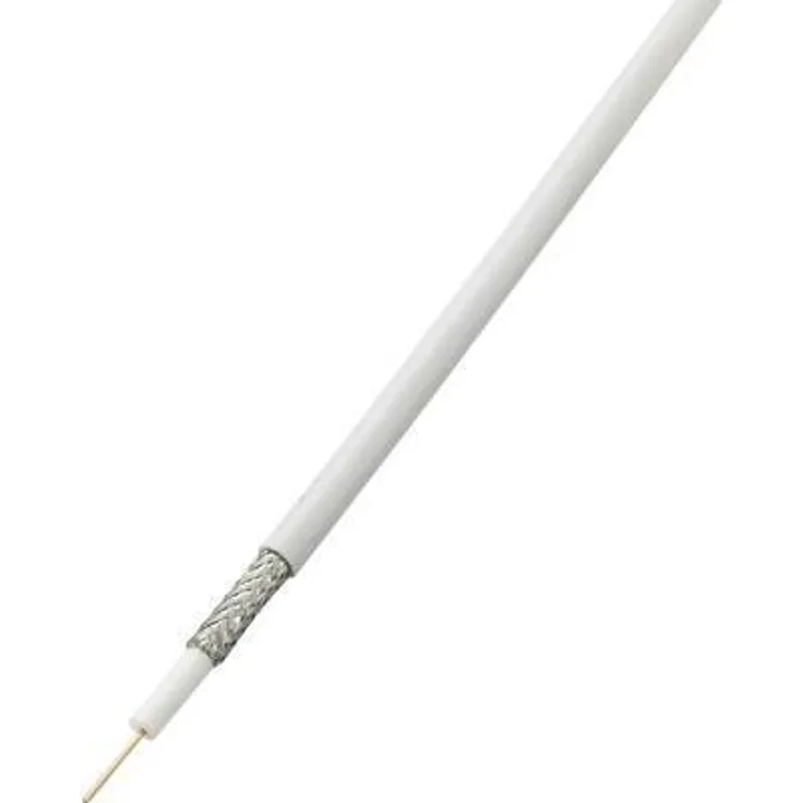 TRU COMPONENTS Koaxialkabel Außen-Durchmesser: 6.80 mm RG6 /U 75 85 dB Weiß 1567172 100 m (1567172)