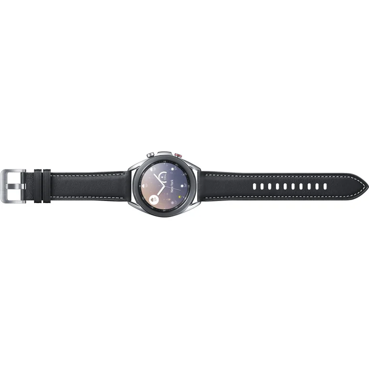 Samsung Galaxy Watch 3 Bluetooth Smartwatch GPS, Unisex, 41mm, Lederarmband, Mystic Silver Smartwatch – Bild 6