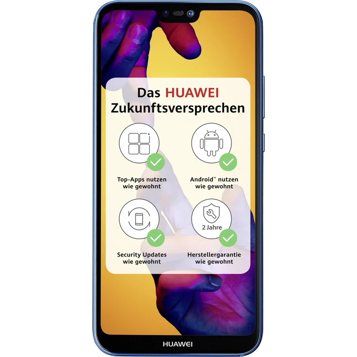 Huawei P20 lite Smartphone 14,73cm (5,8 Zoll) LCD-Display, 128GB interner Speicher, 4GB RAM, Dual-SIM, Android, Midnight Blue - Preisvergleich – Bild 1