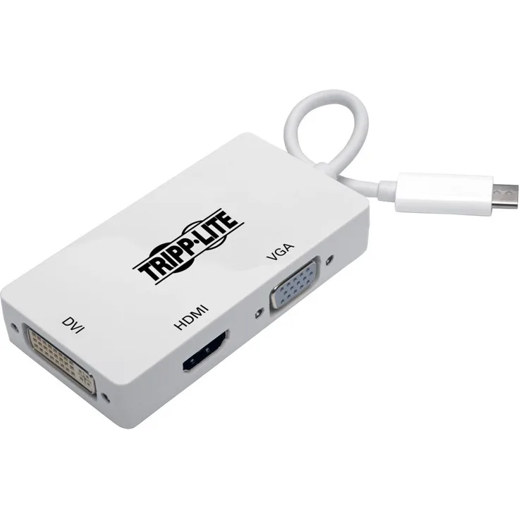 Tripp Lite U444-06N-HDV4K - Kabelschnittstellen--Gender-Adapter (USB-C, HDMI-DVI-VGA, Male Connector-Female Connector, 0,15 m, Weiß)
