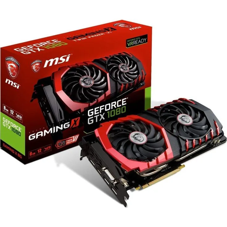 MSI NVIDIA GTX 1080 Gaming X 8G Grafikkarte (HDMI, DP, DL-DVI-D, 2 Slot Afterburner OC, VR Ready, 4K-optimiert)