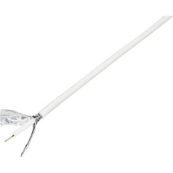 TRU COMPONENTS Koaxialkabel Außen-Durchmesser: 6.60 mm RG6 /U 75 120 dB Weiß 1570973 10 m (1570973)