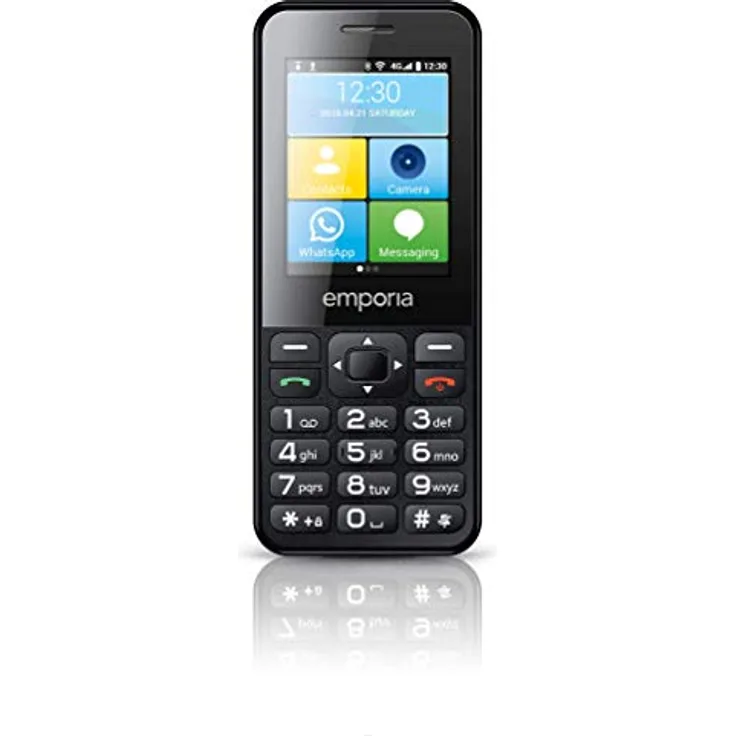 Emporia TALKsmart Smartphone 6,1cm (2,4 Zoll) TFT-Display, 4GB interner Speicher, 0,512GB RAM, Schwarz