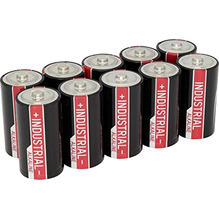 ANSMANN Industrial Alkaline Batterie Baby C LR14 Longlife Alkalibatterie Industriebatterie für hohen Strombedarf (10er Pack)