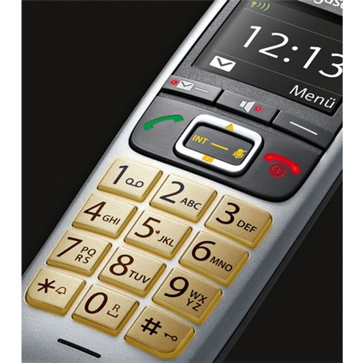 Gigaset E560HX Universal-Mobilteil - IP-Telefon (zum Anschluss an Ihre Basisstation oder Router, mit großen Tasten und 4 extra SOS-Notruf Tasten) platin – Bild 7