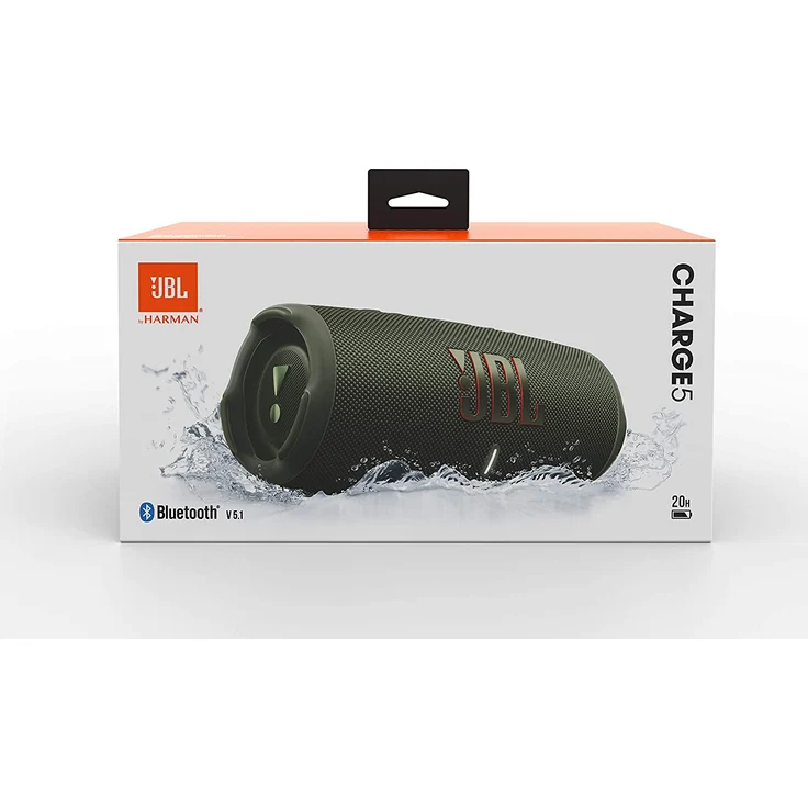 JBL Charge 5 Bluetooth-Lautsprecher mit 20 Stunden Akkulaufzeit, Powerbank, PartyBoost, wasserfest grün – Bild 9