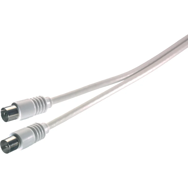 Vivanco Antennenkabel, Koaxstecker <-> Koaxkupplung, >75 dB, 3m, weiß