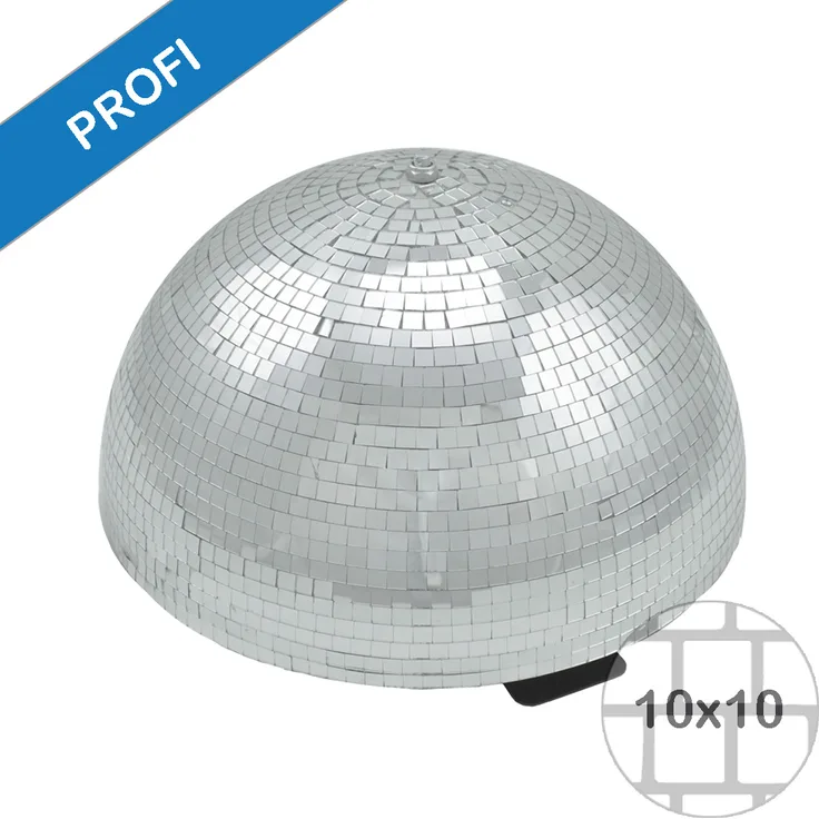Spiegelkugel halb 40cm - für Deckenmontage - Diskokugel Echtglas - 10x10mm Spiegel - PROFI