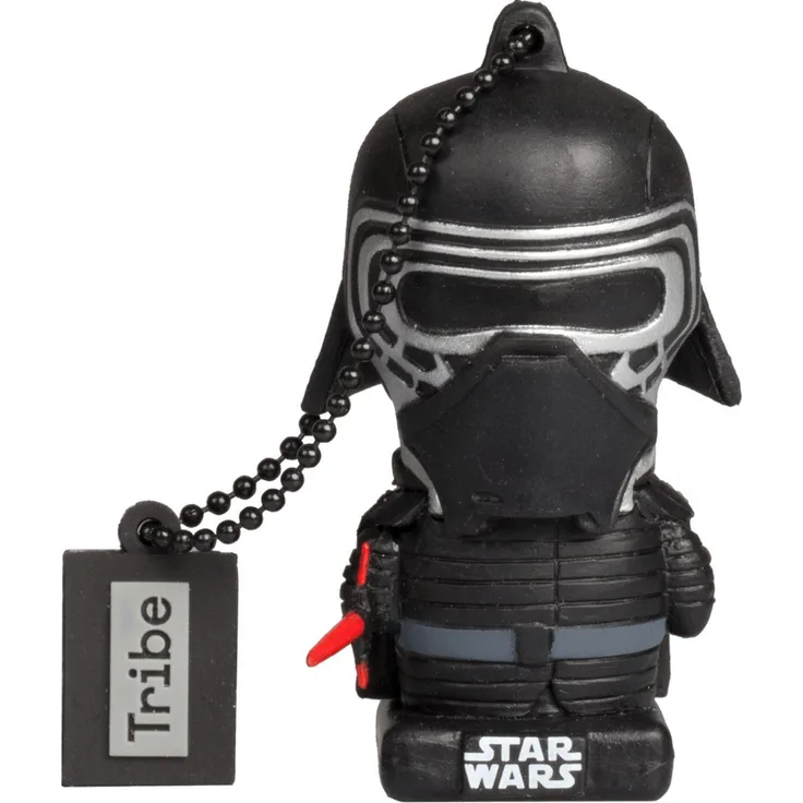 Tribe Star Wars 8 Kylo Ren USB Stick 16GB Speicherstick 2.0 High Speed Pendrive Memory Stick Flash Drive, Lustige Geschenke 3D Figur, USB Gadget aus Hart-PVC mit Schlüsselanhänger