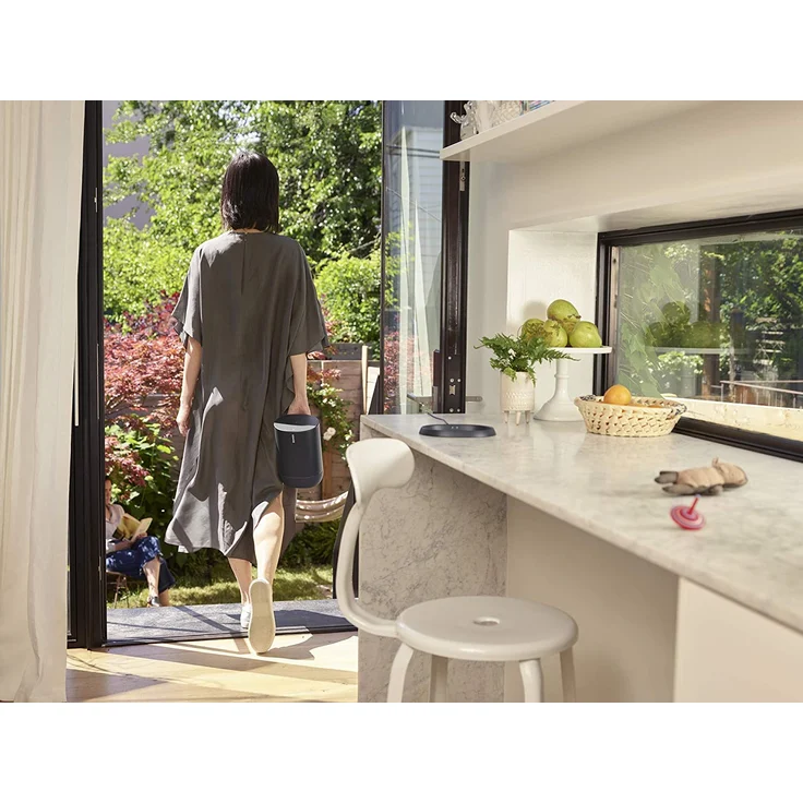 Sonos Move Multiroom-Lautsprecher mit Alexa, Google Assistant, wetterfest, stoßfest, geeignet für Indoor, Outdoor, schwarz – Bild 7