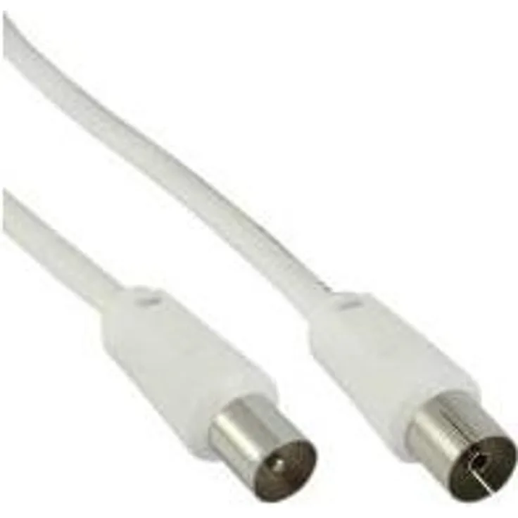 InLine - Antennenkabel - IEC (M) - IEC (W) - 3,0m - weiss (69403)