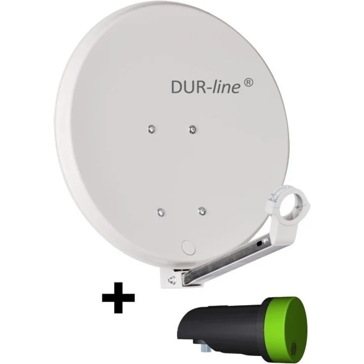 DUR-Line DSA 40cm Hellgrau + Single LNB – Bild 1