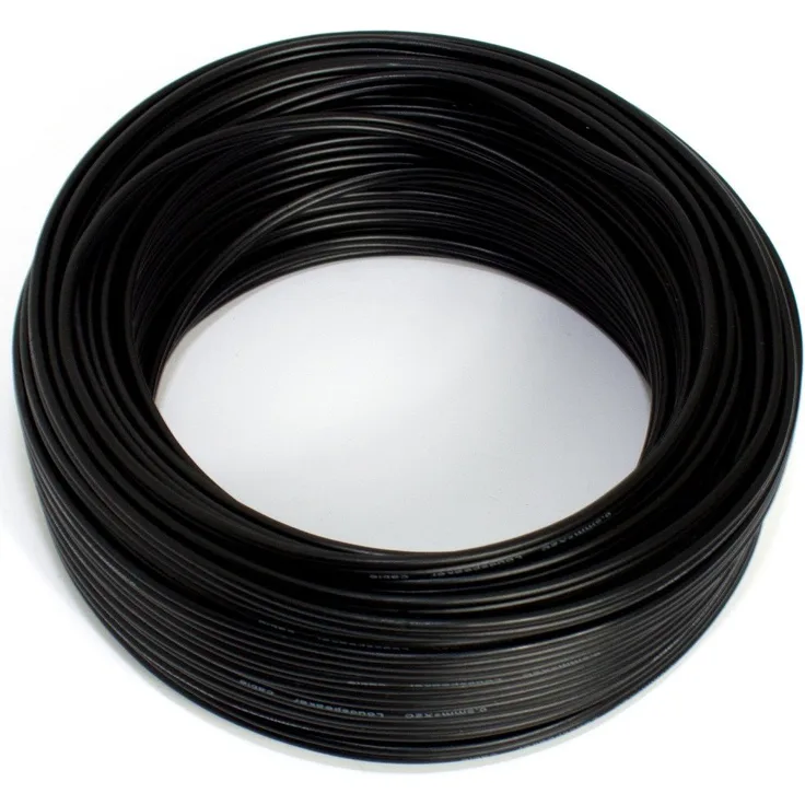 Lautsprecherkabel 2x0,50mm2 - 25m - schwarz - CCA - Audiokabel - Boxenkabel