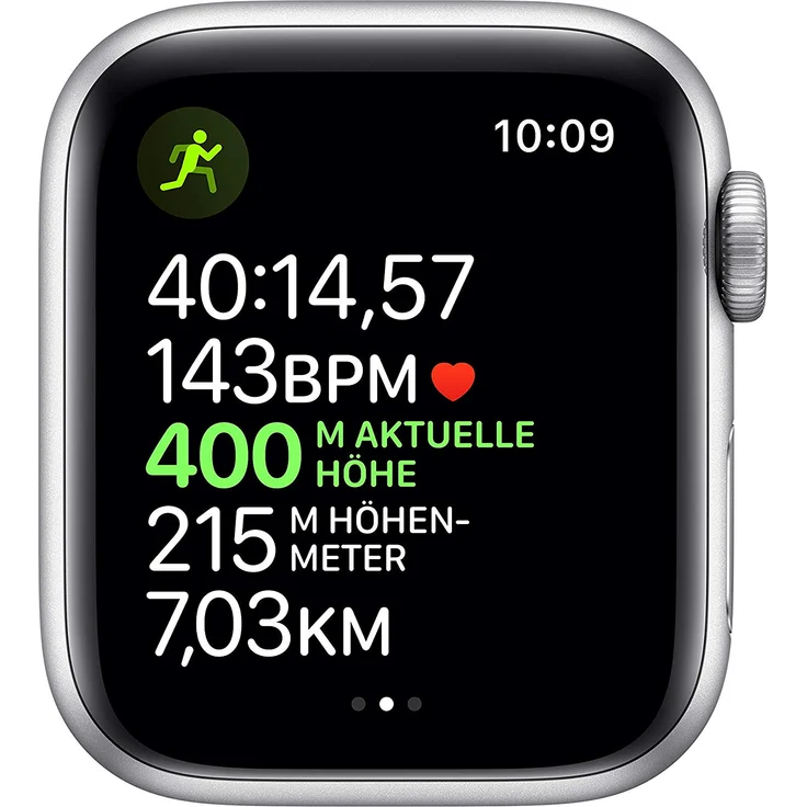 Apple Watch Series 5 Smartwatch GPS, Unisex, 40mm, Aluminiumgehäuse, Sportarmband, Silber – Bild 4