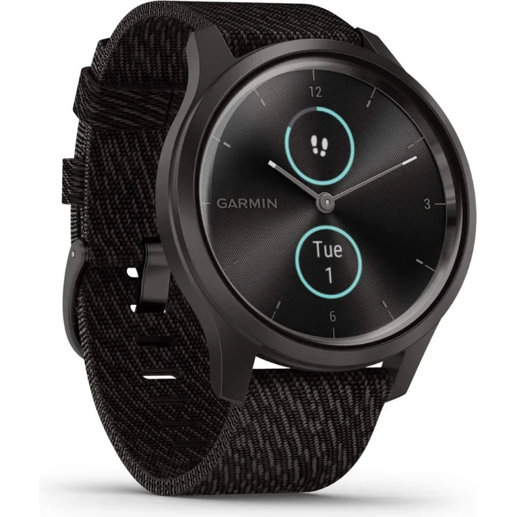 Garmin vivomove Style Hybrid-Smartwatch Unisex, Einheitsgröße, Schiefergrau (010-02240-03)