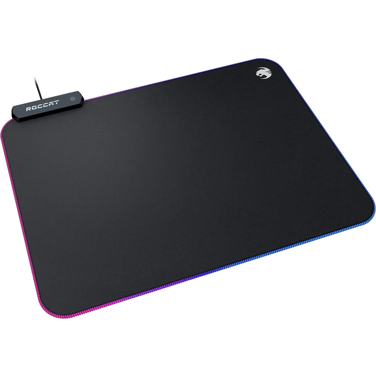 Roccat Sense AIMO Gaming Mauspad - AIMO LED Beleuchtung, Höchstmaß an Präzision, gummierte Unterseite, (350 mm x 250 mm x 3,5 mm), schwarz – Bild 1