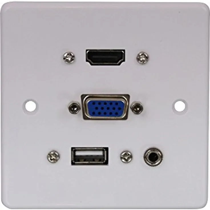 LINDY Wandanschlussplatte VGA-HDMI-USB-3.5mm Stereo 60220 - Preisvergleich