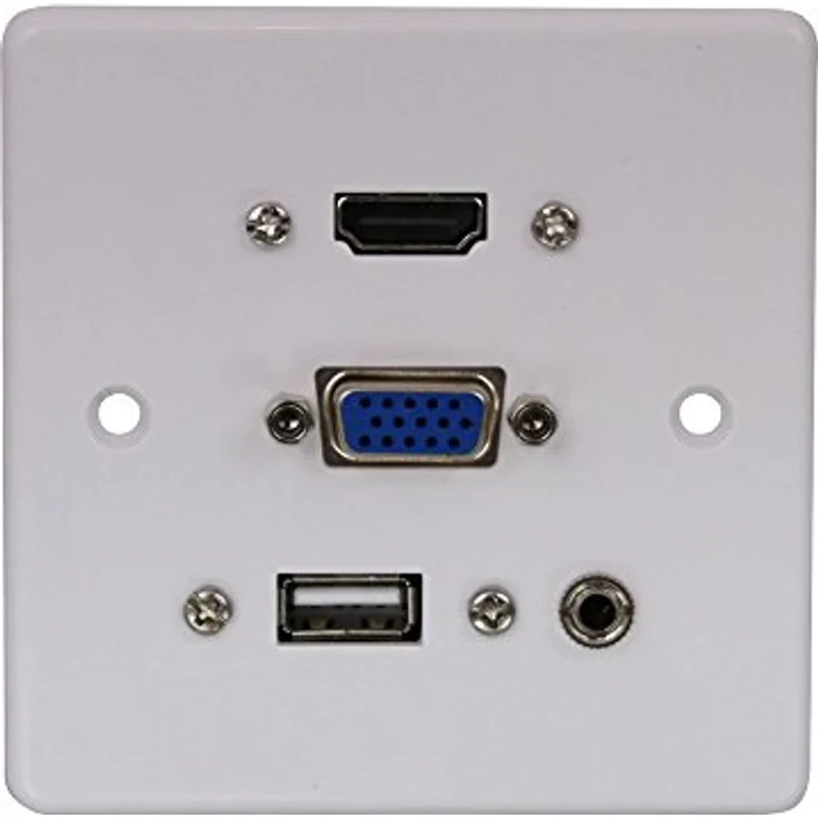 LINDY Wandanschlussplatte VGA-HDMI-USB-3.5mm Stereo 60220 - Preisvergleich – Bild 1