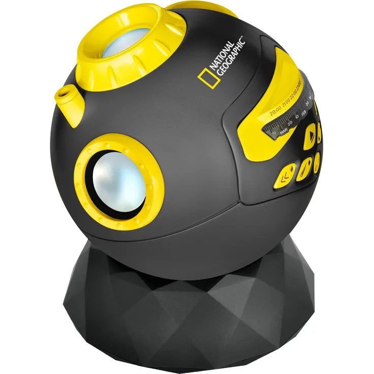 National Geographic Astro Planetarium Multimedia mit Lautsprecher für den Anschluss eines MP3-Player oder das Smartphone, inklusive FM Radio mit Tages- & Uhrzeitgenauer Abbildung des Sternenhimmel