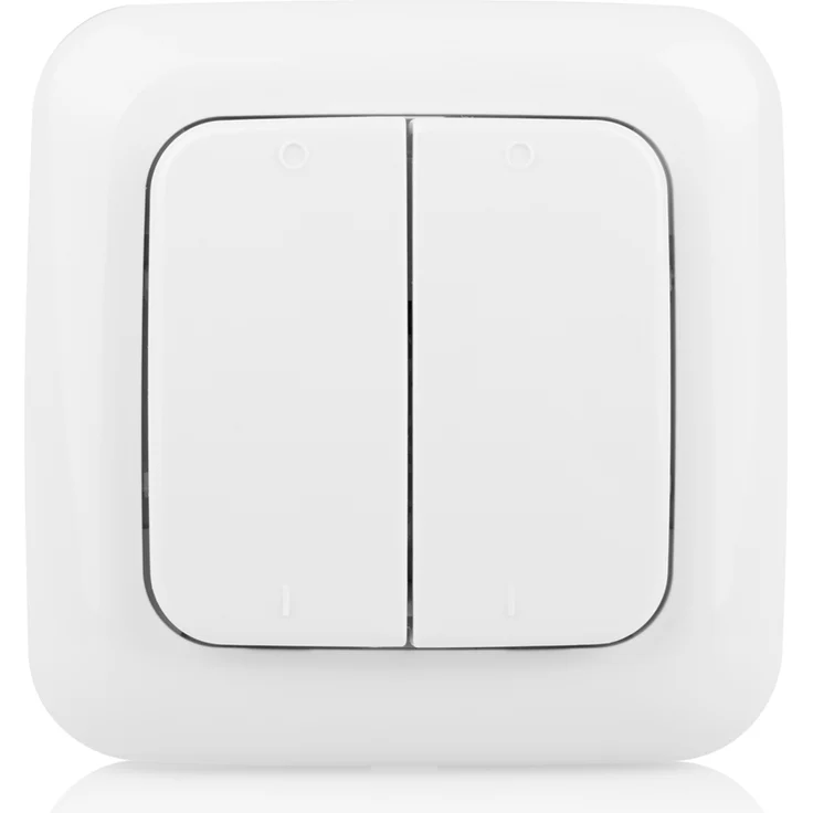 SmartHome fernbedienbarer 2-Kanal Wandlichtschalter batteriebetrieben aufklebbar – Bild 1