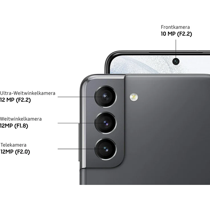 Samsung Galaxy S21 5G Smartphone 15,75cm (6,2 Zoll) AMOLED-Display, 128GB interner Speicher, 8GB RAM, Dual-SIM, Phantom Gray – Bild 3