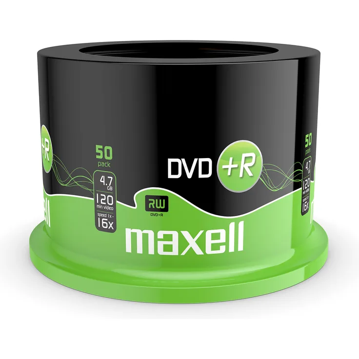 Maxell DVD+R 4.7GB 16x DVD-Rohlinge 50er Spindel