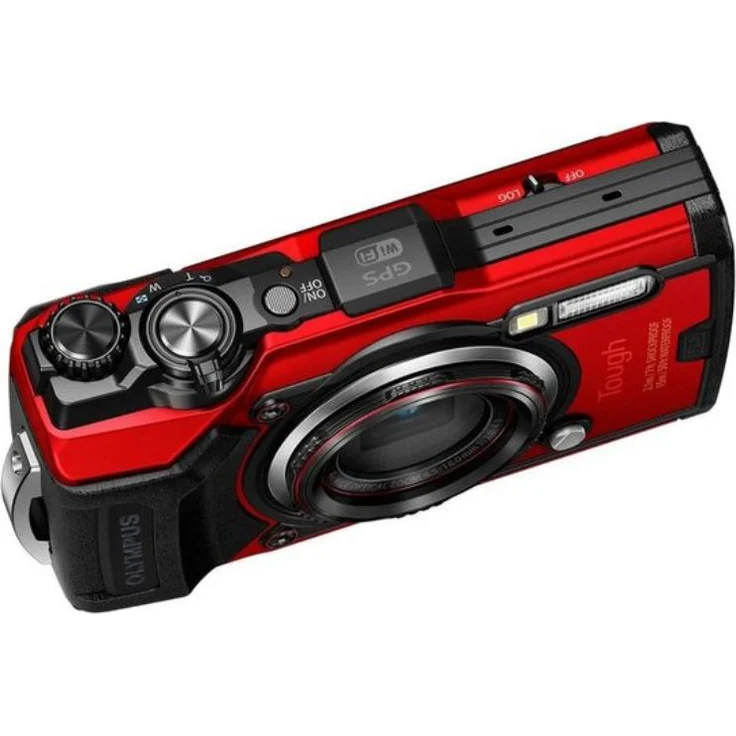 Olympus Tough TG-6 Actionkamera, 12 Megapixel Sensor, digitale Bildstabilisierung, 4x-Weitwinkel-Zoom, 4k-Video, 120fps, Wi-Fi, rot – Bild 3