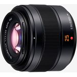 Panasonic H-XA025 Leica DG Summilux Objektiv 25mm (50mm KB), Staubschutz, Spritzwasserschutz, F1.4, Schwarz