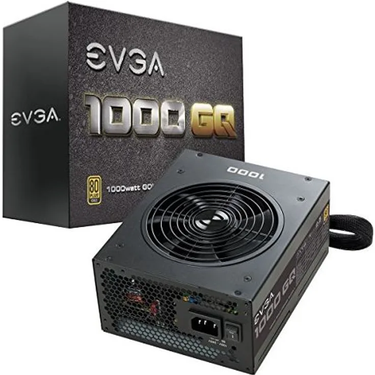 EVGA 1000 GQ, 80+ GOLD 1000W, Semi Modular, EVGA ECO Mode, 5 Jahre , Netzteil 210-GQ-1000-V2