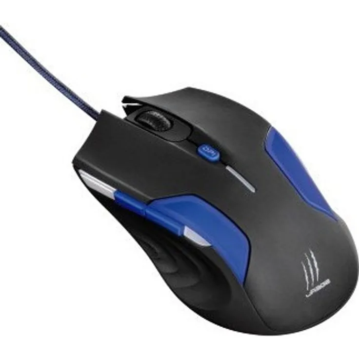 uRage Reaper 3090 Gaming Maus (1GHz, 2m, USB), dpi von 900 - 3500 regelbar, 5 programmierbare Tasten, blaue LEDs, schwarz
