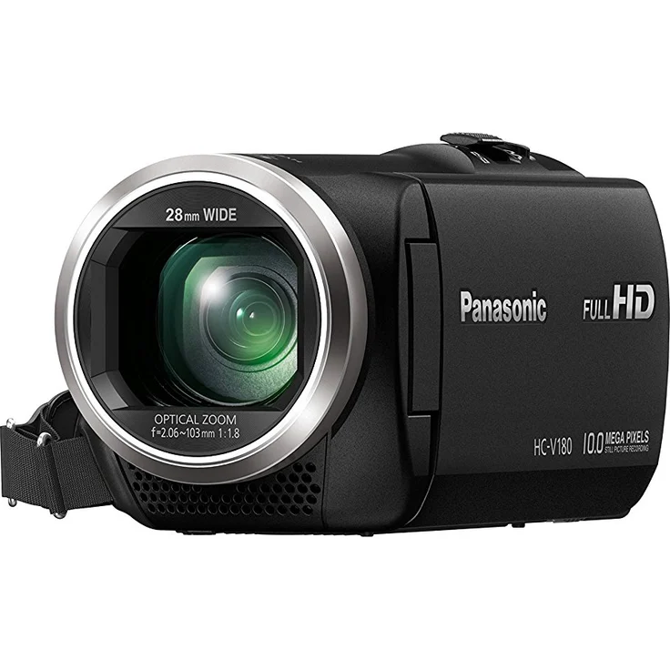 Panasonic HC-V180EG-K Full HD Camcorder (1-5, 8 Zoll Sensor, Full HD, 50x optischer Zoom, 28 mm Weitwinkel, opt. 5-Achsen Bildstabilisator Hybrid OIS+) schwarz – Bild 5