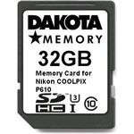 32GB Ultra Highspeed Memory Card for Nikon COOLPIX P610