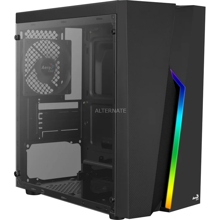 Aerocool BOLT MINI, PC MicroATX Box, Seitenfenster, RGB 13, 12cm Lüfter – Bild 1