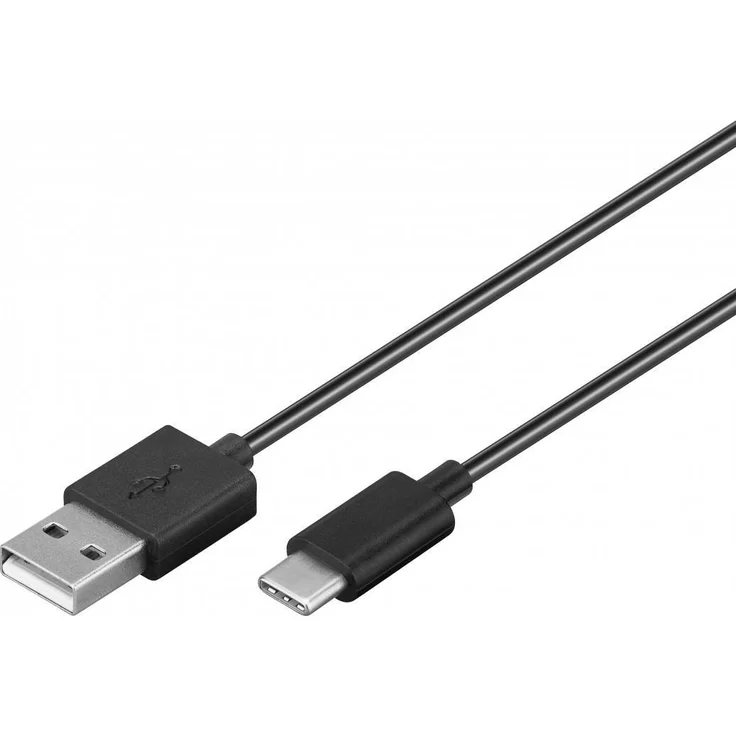 Wentronic goobay - USB-Kabel - USB (M) bis USB-C (M) - USB2.0 - 3 A - 1,0m - Schwarz (45735) – Bild 1