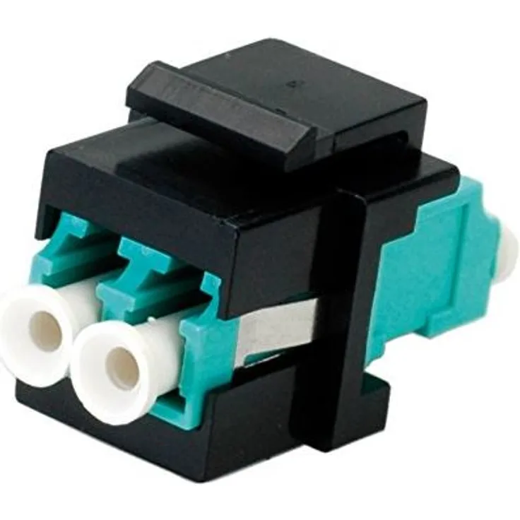 ROLINE Keystone Adapter I LWL Kupplung LC - LC I Multimode, OM3, Türkis