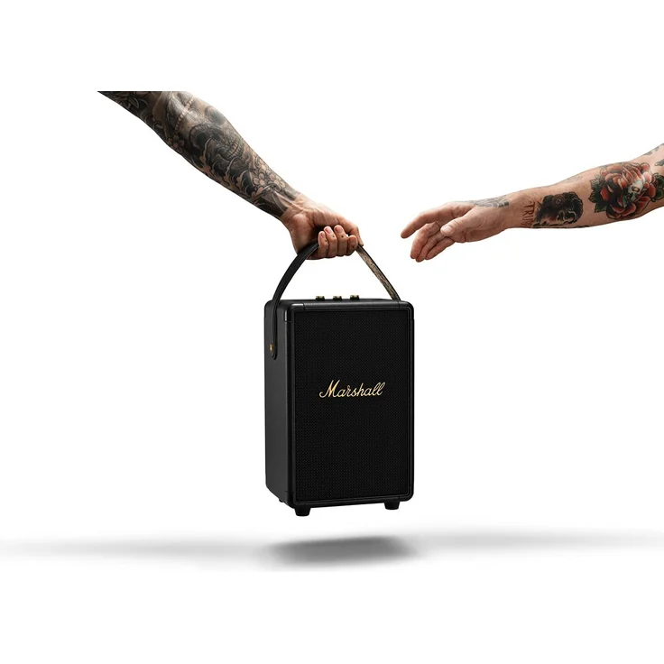 Marshall Tufton Bluetooth-Lautsprecher black & brass, spritzwassergeschützt, schwarz – Bild 2