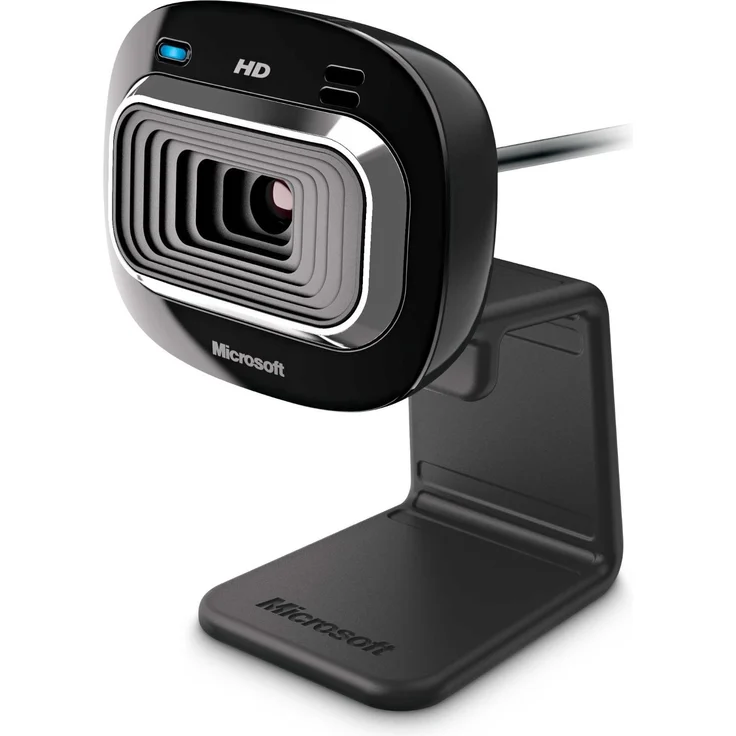 Microsoft LifeCam HD-3000 USB 2.0 Schwarz Webcam - Webcams (30 fps, 720p, 1280 x 800 Pixel, 4X, Auto, 0.3-1.5) (T3H-00002) – Bild 1
