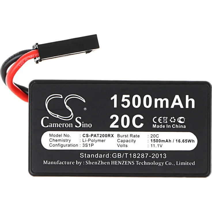 Ersatzakku - CS-PAT200RX - PARROT AR.Drone 1.0 / AR.Drone 2.0 - 11,1 Volt 1500mAh Li-Polymer