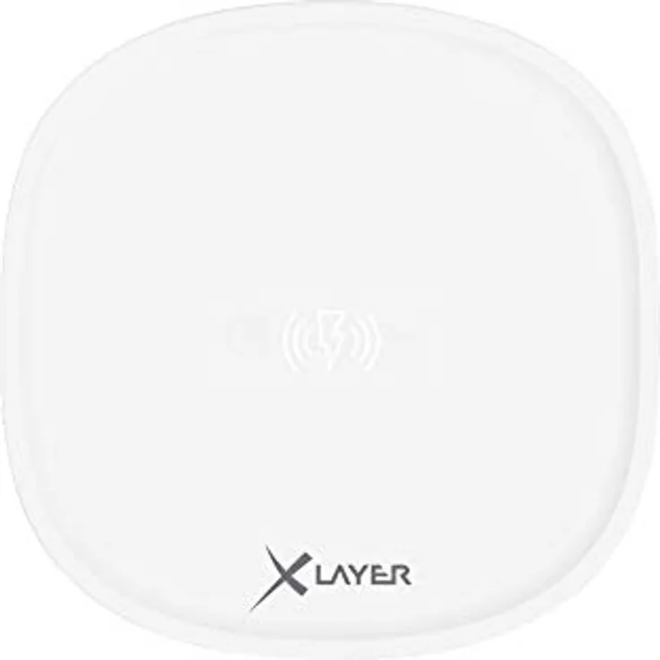 Xlayer Wireless Charging Pad Family Single, Induktions – Ladestation für induktionsfähige Smartphones und Tablets, Qi Ladestation Ladegerät, Weiß