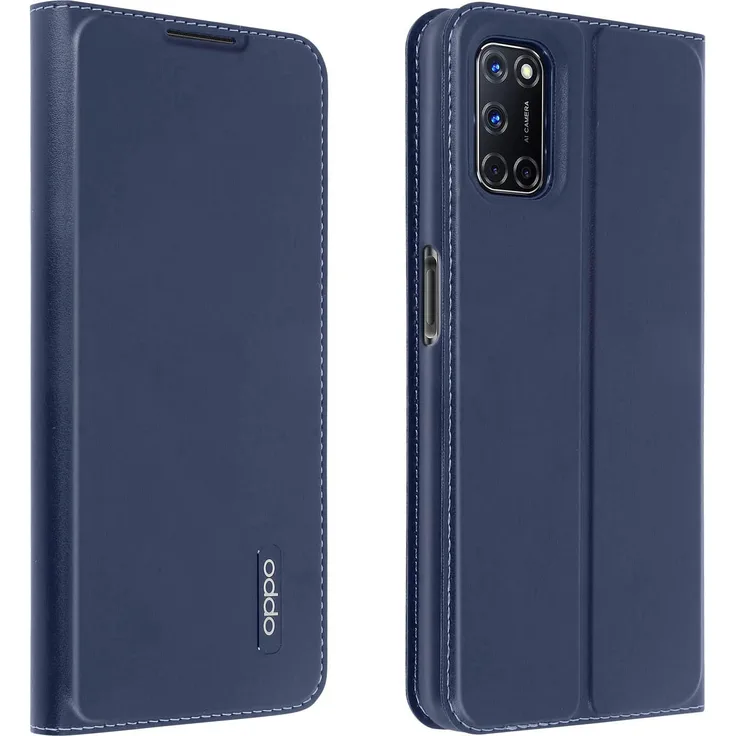 Oppo Schutzhülle Bookcover PU, geeignet für Oppo A52/A72, blau