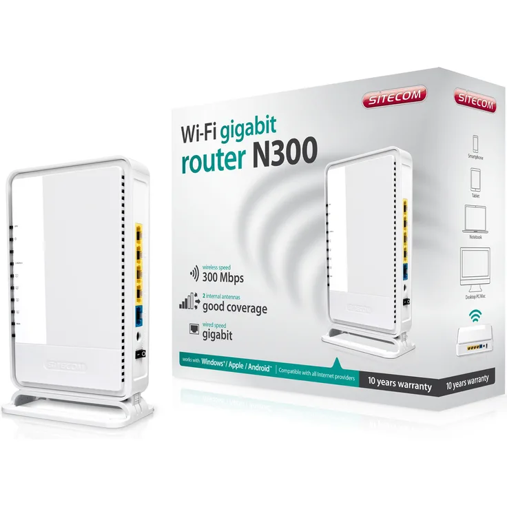 Sitecom WLR-4004 N300 Wi-Fi Gigabit Router (WLR-4004)