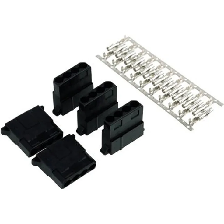 Phobya 82354 Pin Molex schwarz Aderverbinder – Verbinder Fäden (schwarz)